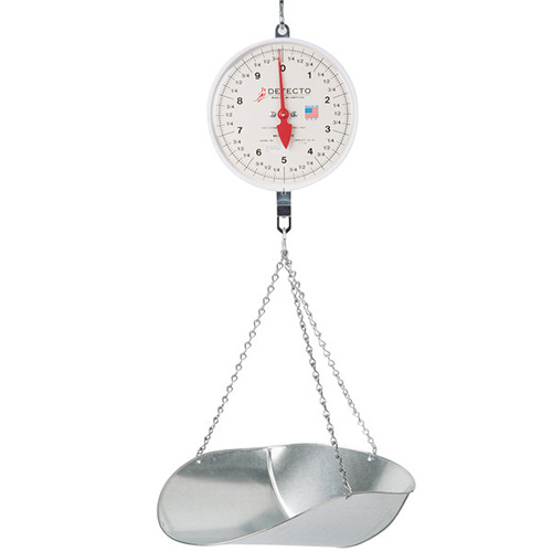 Detecto MCS-20DP Hanging Scale with Scoop Basket - Double Viewing Dials